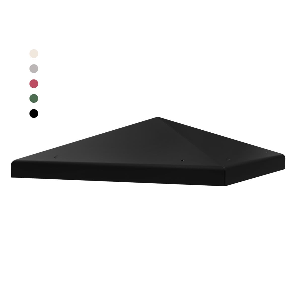 CostwayToile de Toit de Rechange en Polyester pour Pavillon Tonnelle Tente 300 x 300 cm Noir